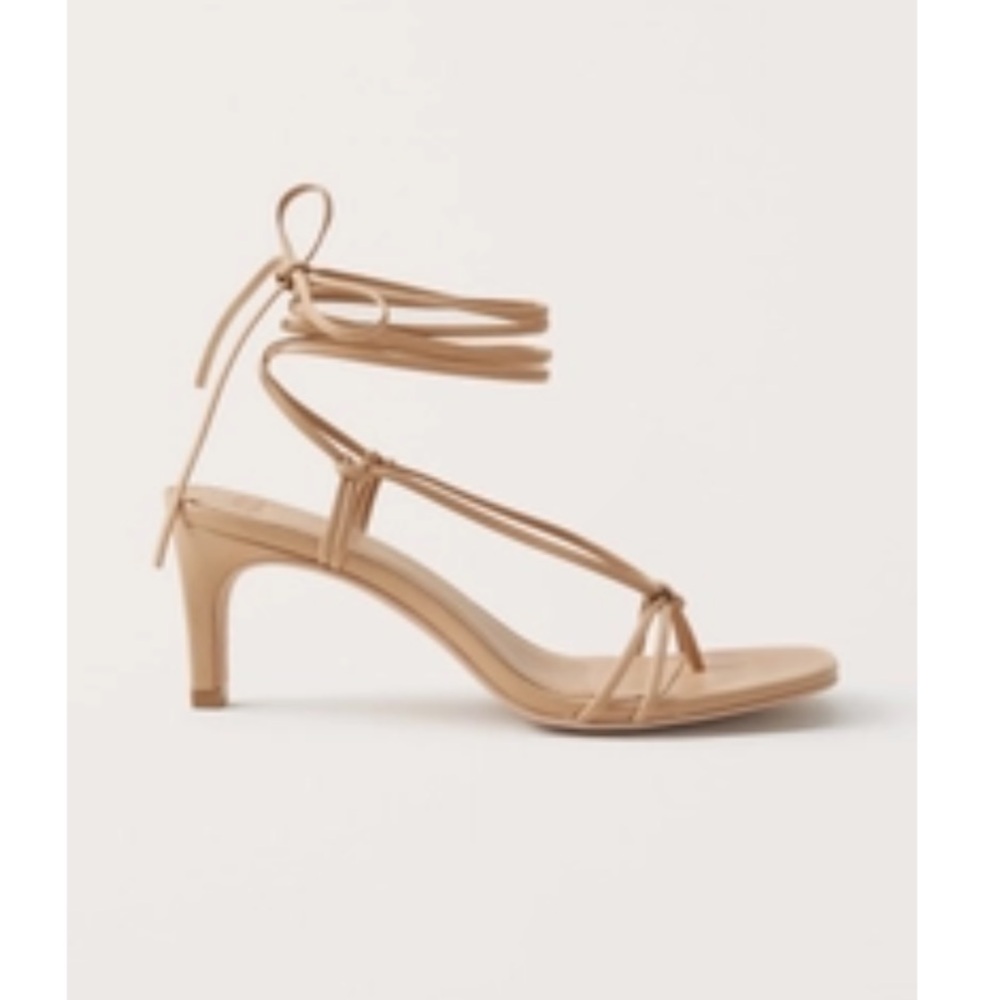Abercrombie nude strappy heels